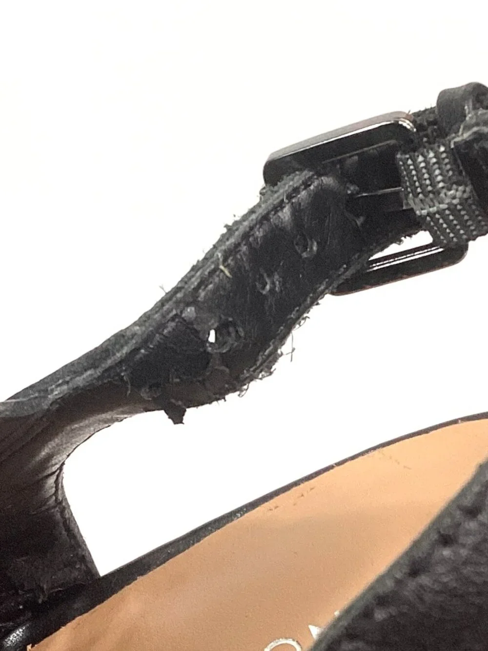 Franco Sarto Sharp Women's Sz 7.5 Black Leather Espadrilles 3.75